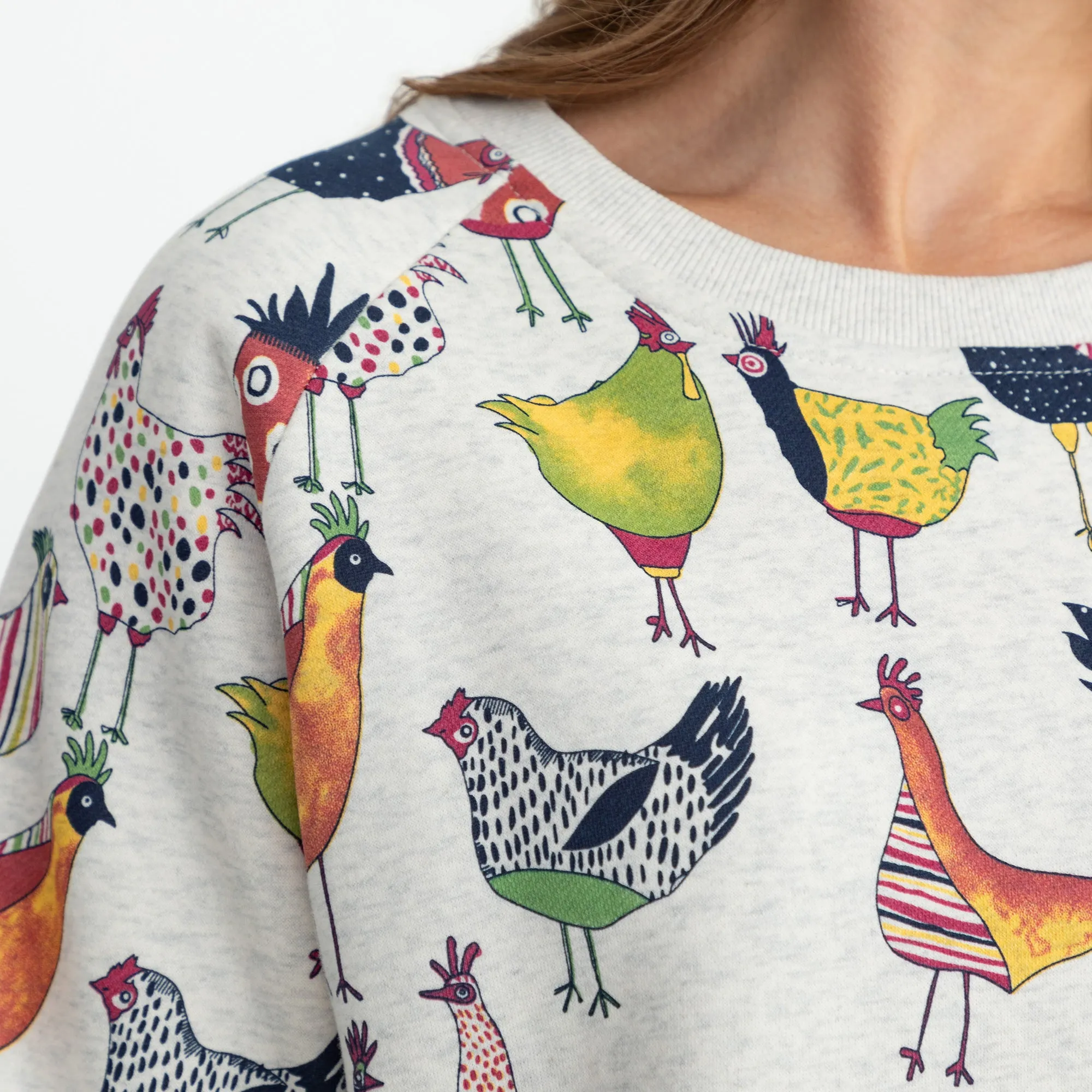 All Over Rooster Crewneck Sweatshirt