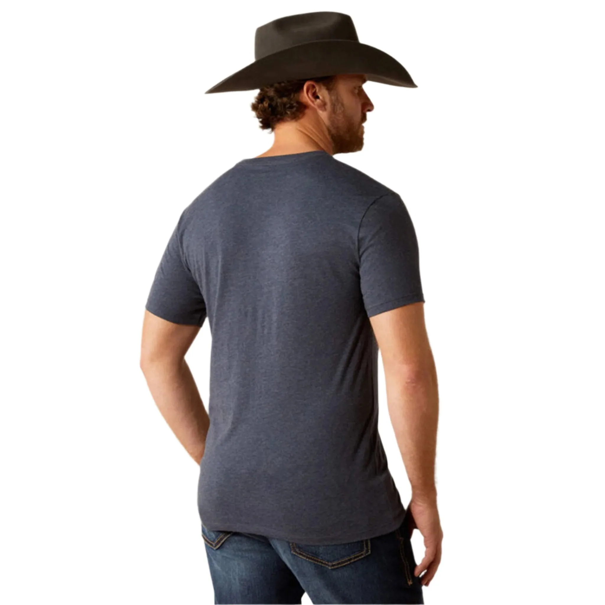 Ariat Men's Navy Made to Last Bronco Tee