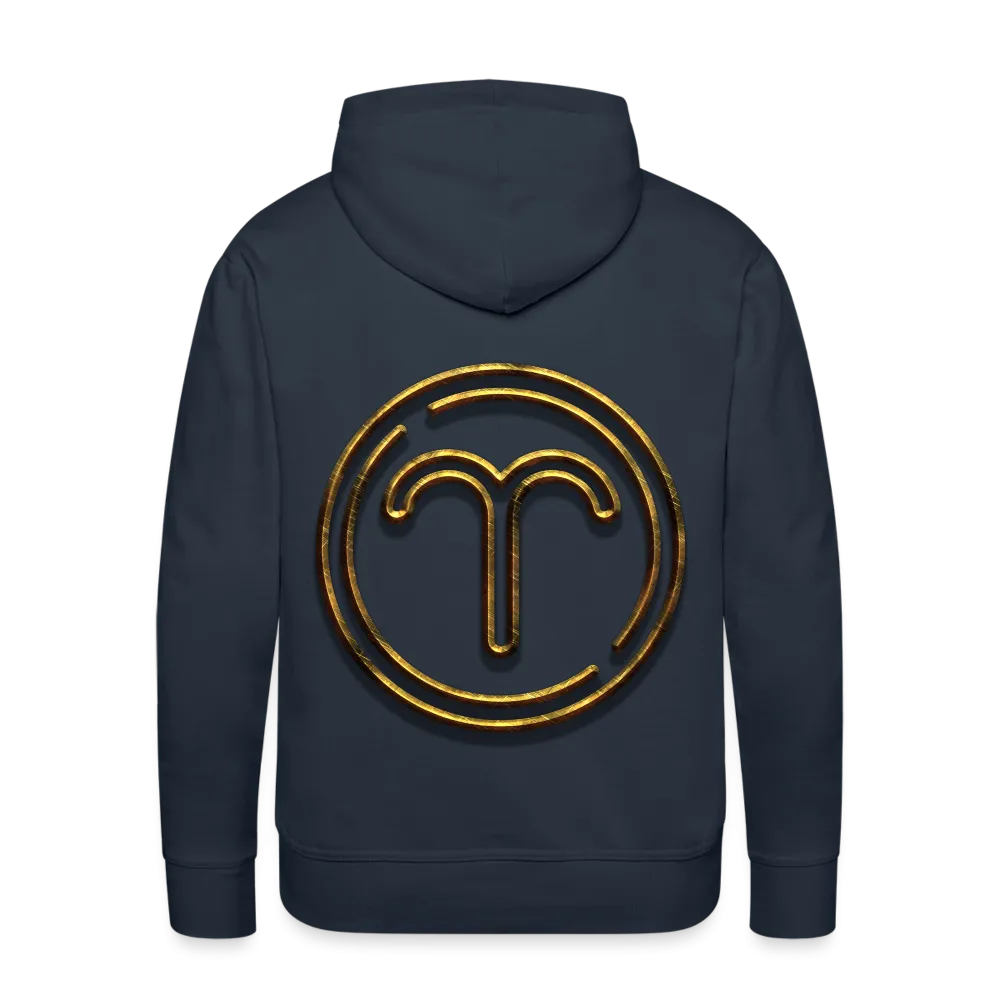 Aries 3D Gold Medallion Men’s Premium Hoodie