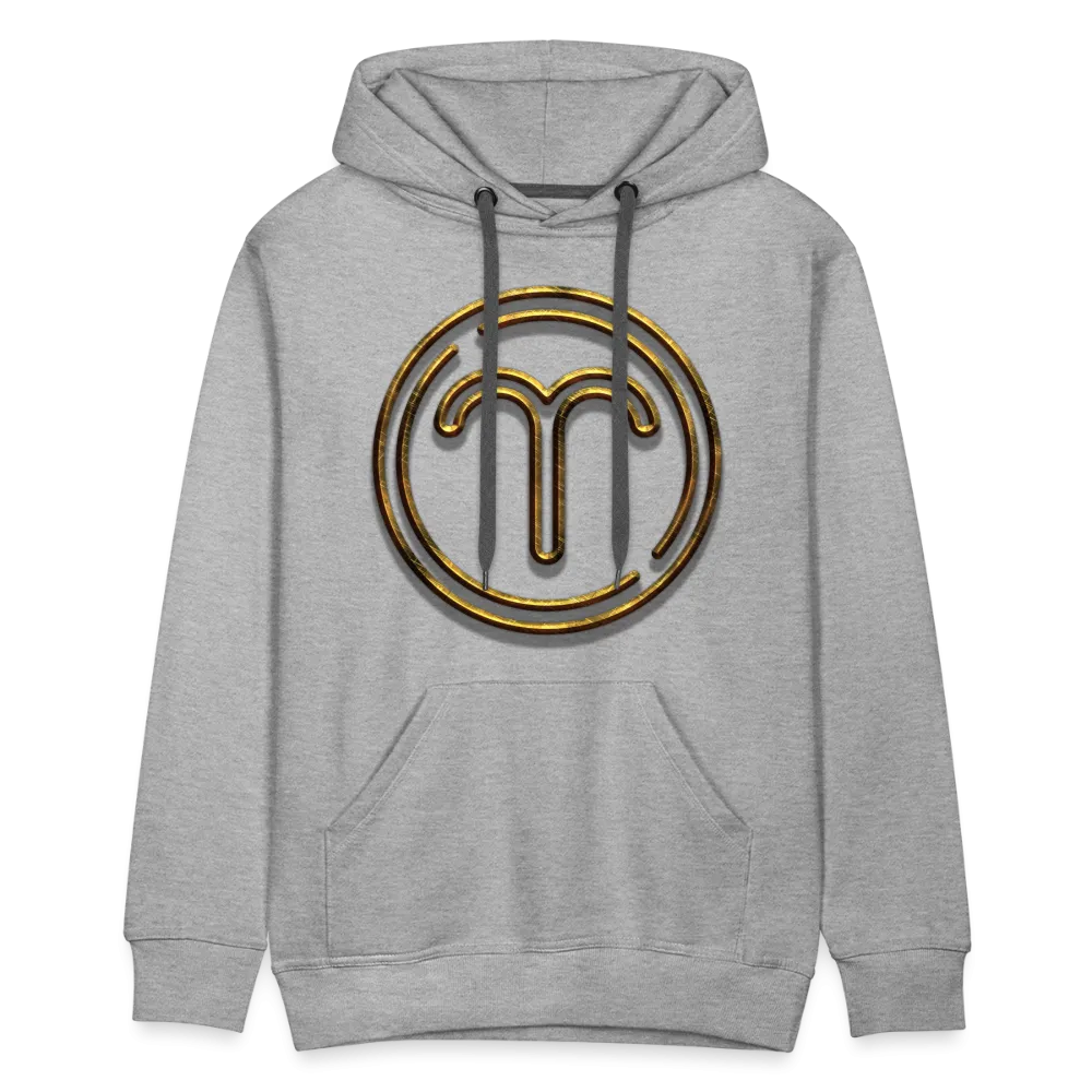 Aries 3D Gold Medallion Men’s Premium Hoodie