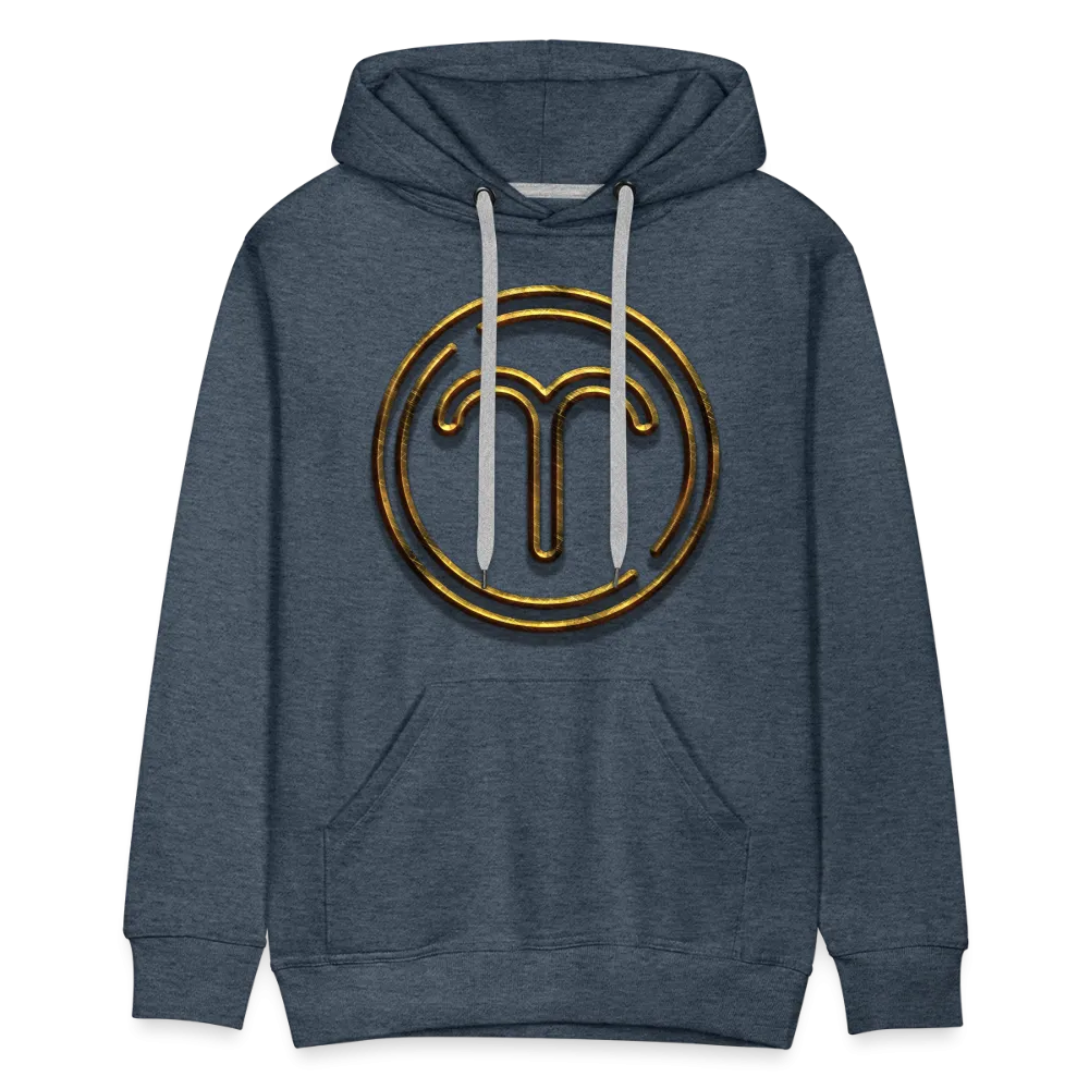 Aries 3D Gold Medallion Men’s Premium Hoodie