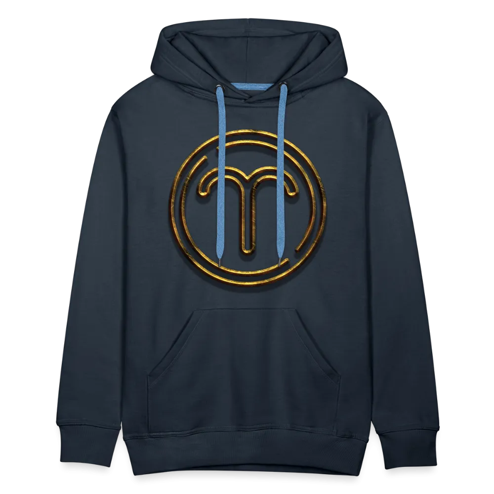 Aries 3D Gold Medallion Men’s Premium Hoodie