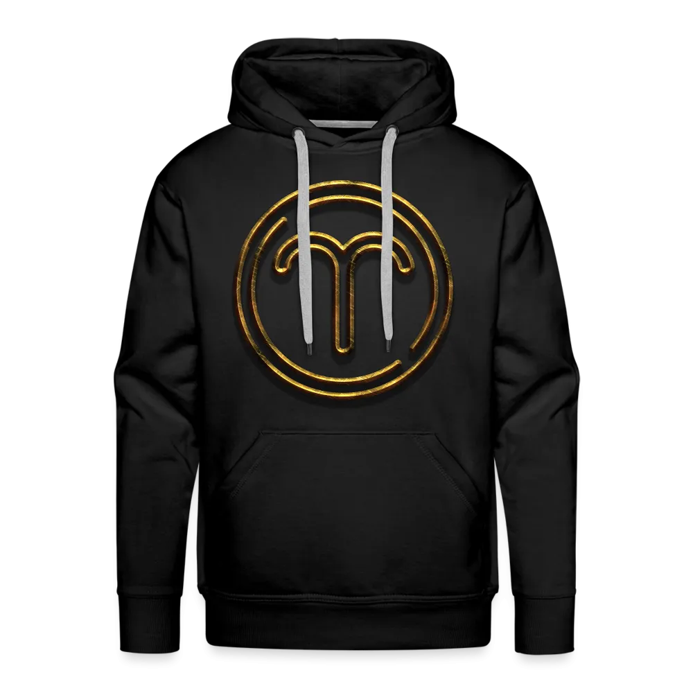 Aries 3D Gold Medallion Men’s Premium Hoodie