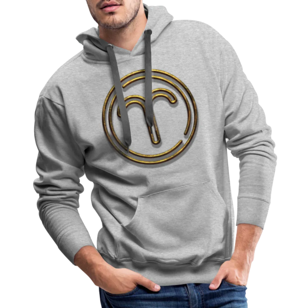 Aries 3D Gold Medallion Men’s Premium Hoodie