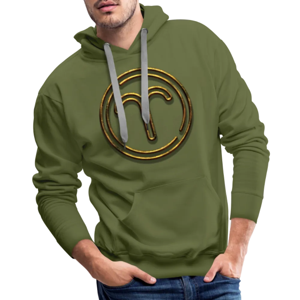 Aries 3D Gold Medallion Men’s Premium Hoodie