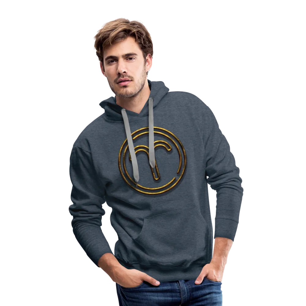 Aries 3D Gold Medallion Men’s Premium Hoodie