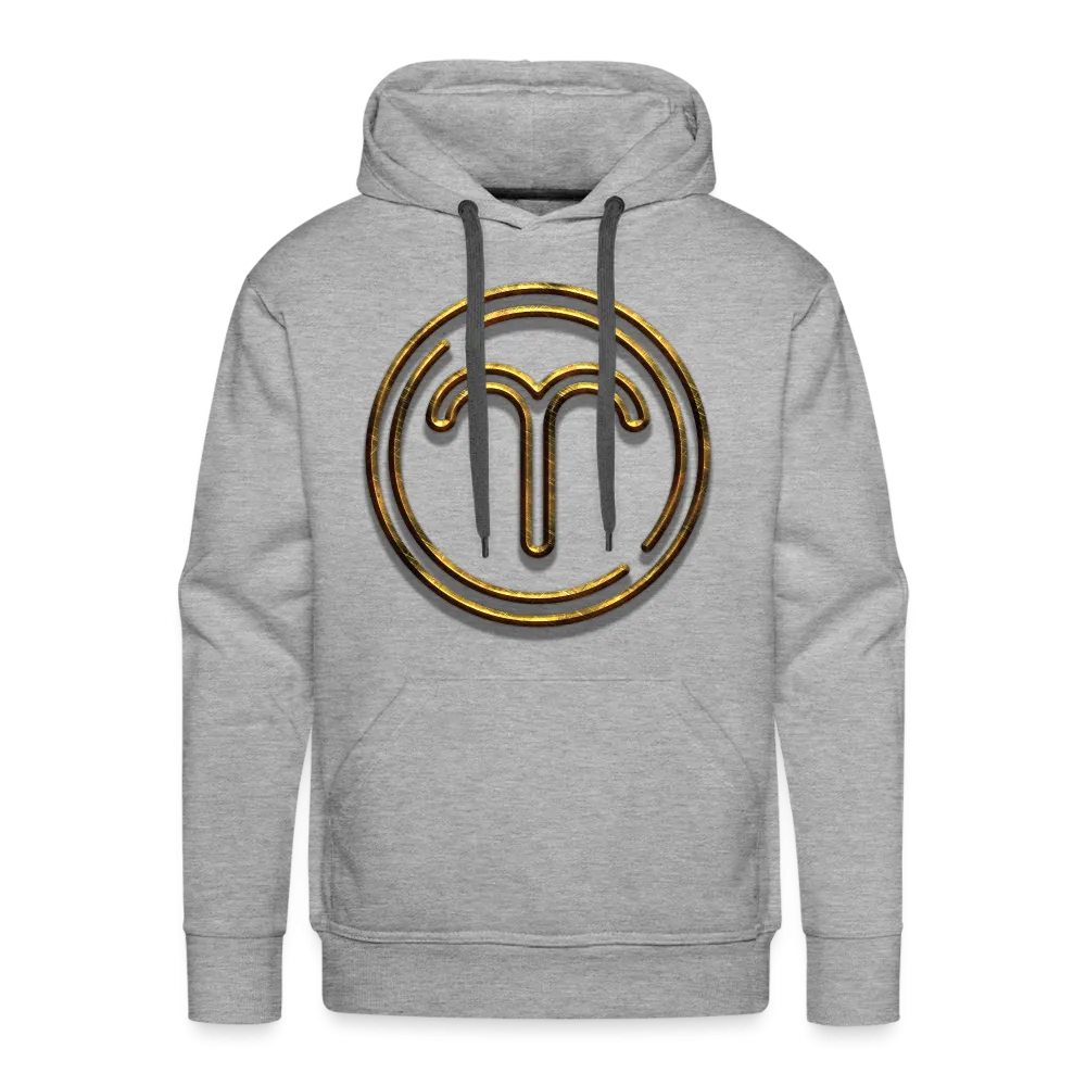 Aries 3D Gold Medallion Men’s Premium Hoodie