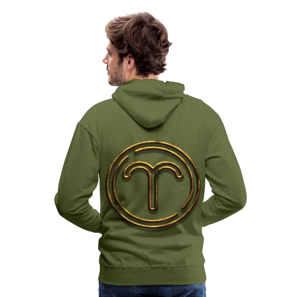 Aries 3D Gold Medallion Men’s Premium Hoodie