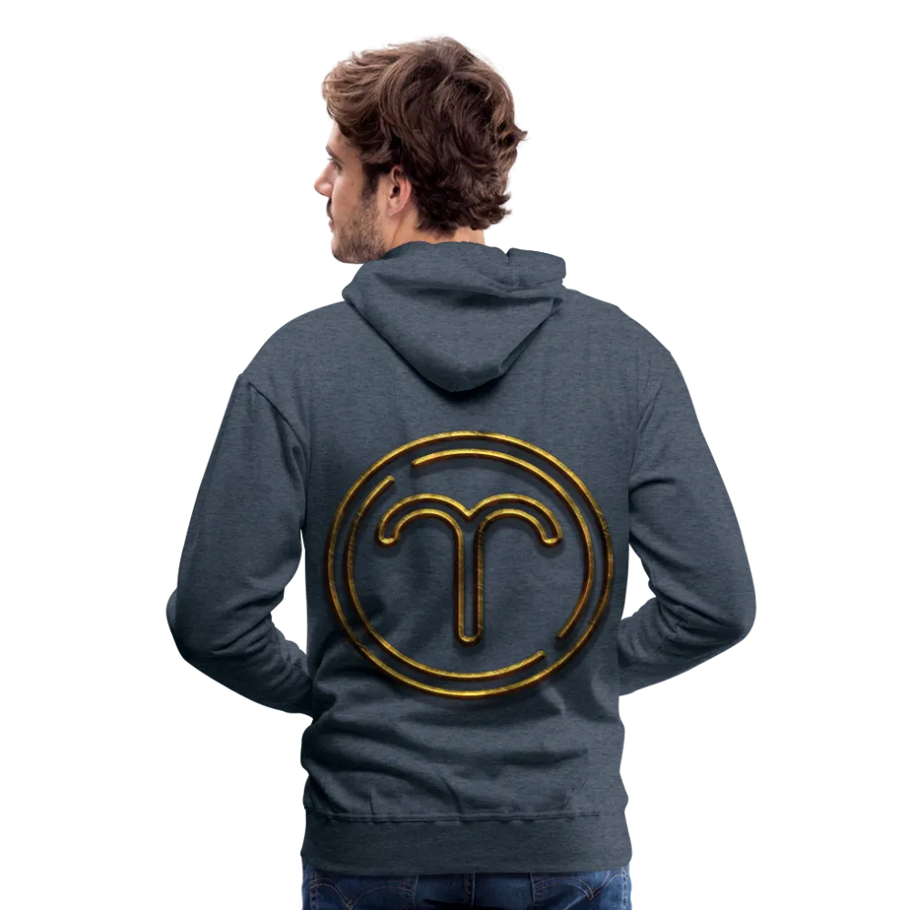 Aries 3D Gold Medallion Men’s Premium Hoodie