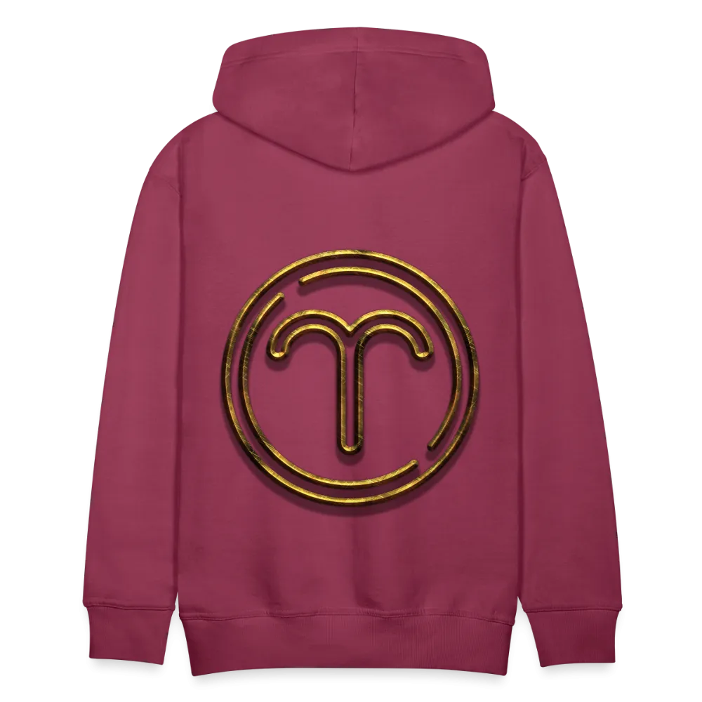 Aries 3D Gold Medallion Men’s Premium Hoodie