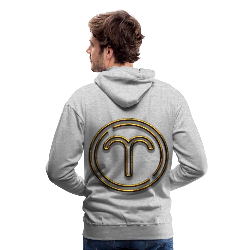 Aries 3D Gold Medallion Men’s Premium Hoodie