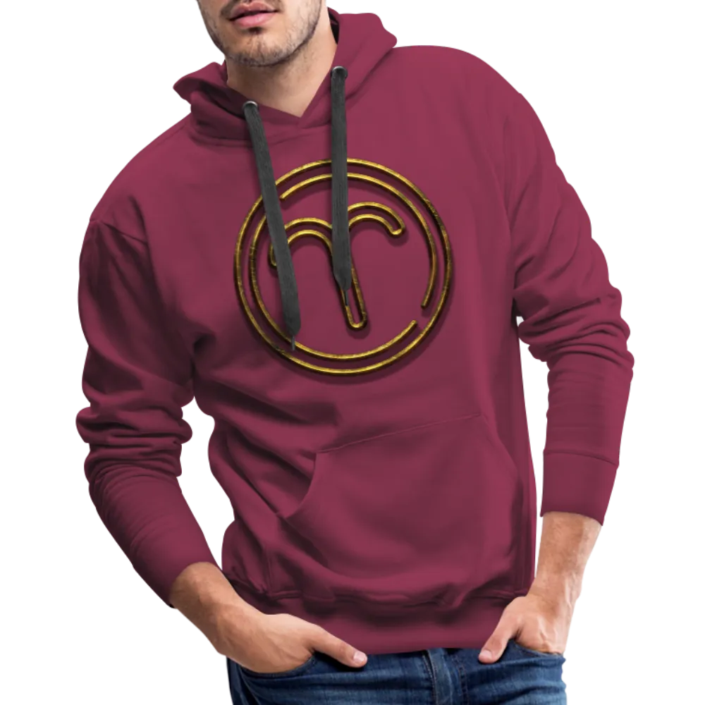 Aries 3D Gold Medallion Men’s Premium Hoodie