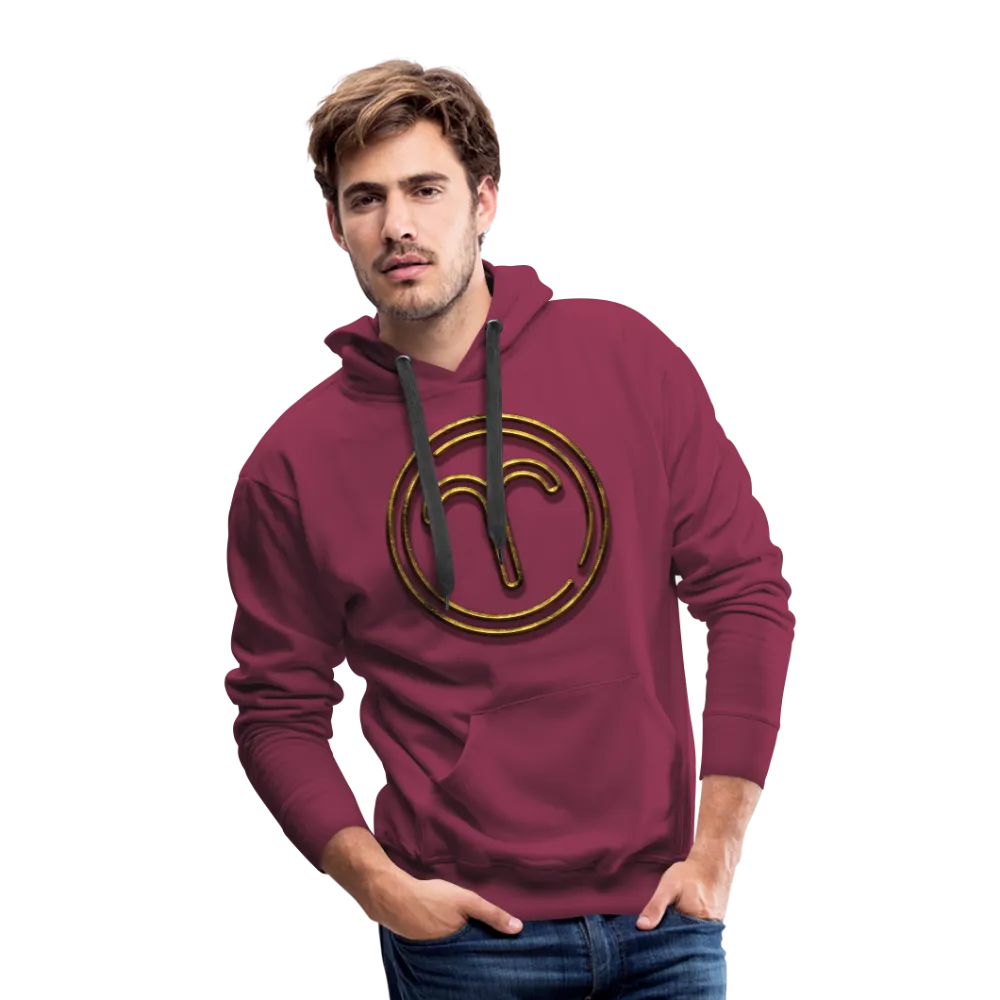 Aries 3D Gold Medallion Men’s Premium Hoodie