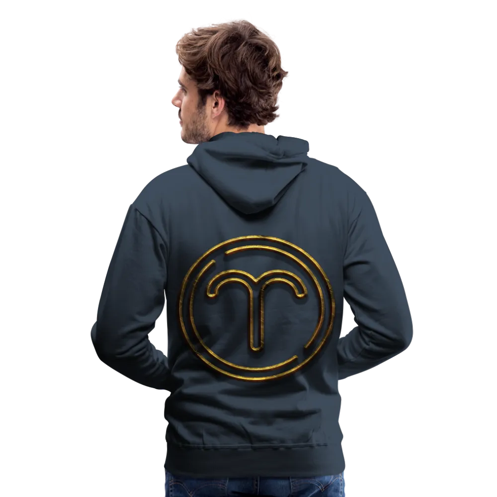 Aries 3D Gold Medallion Men’s Premium Hoodie