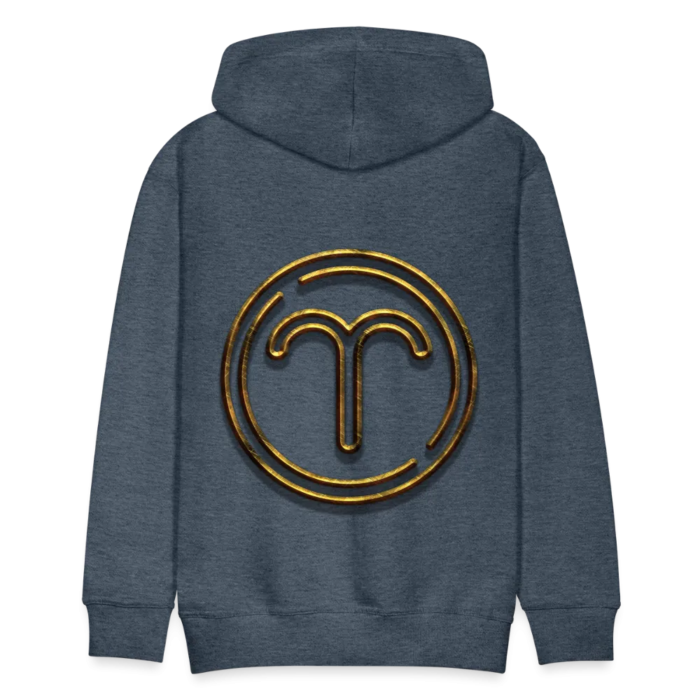 Aries 3D Gold Medallion Men’s Premium Hoodie