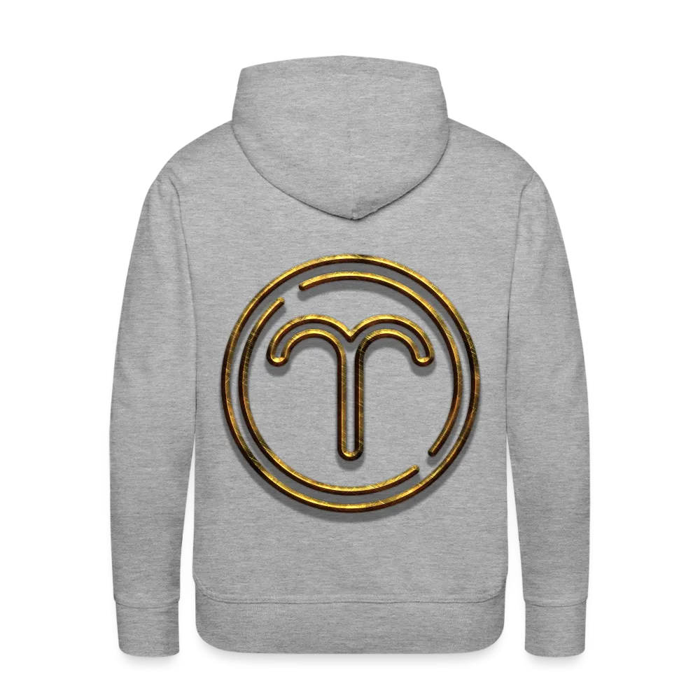 Aries 3D Gold Medallion Men’s Premium Hoodie