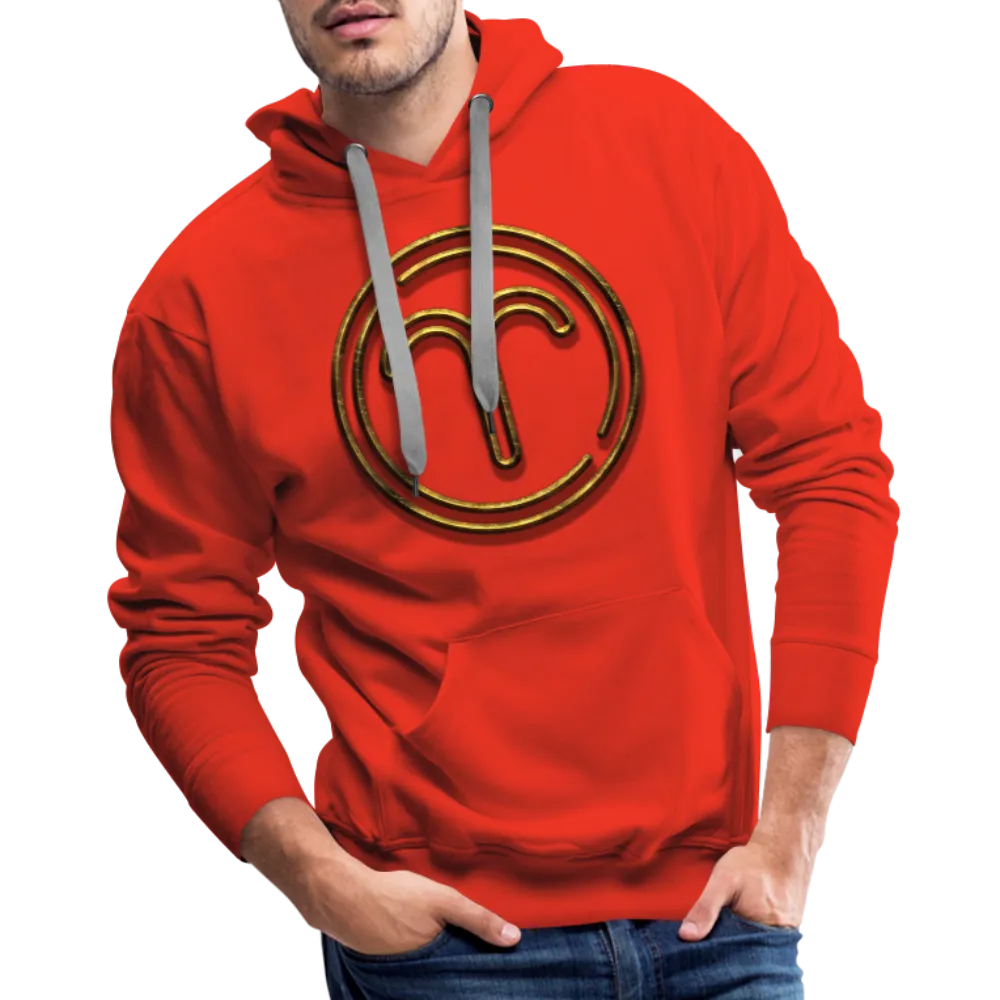 Aries 3D Gold Medallion Men’s Premium Hoodie