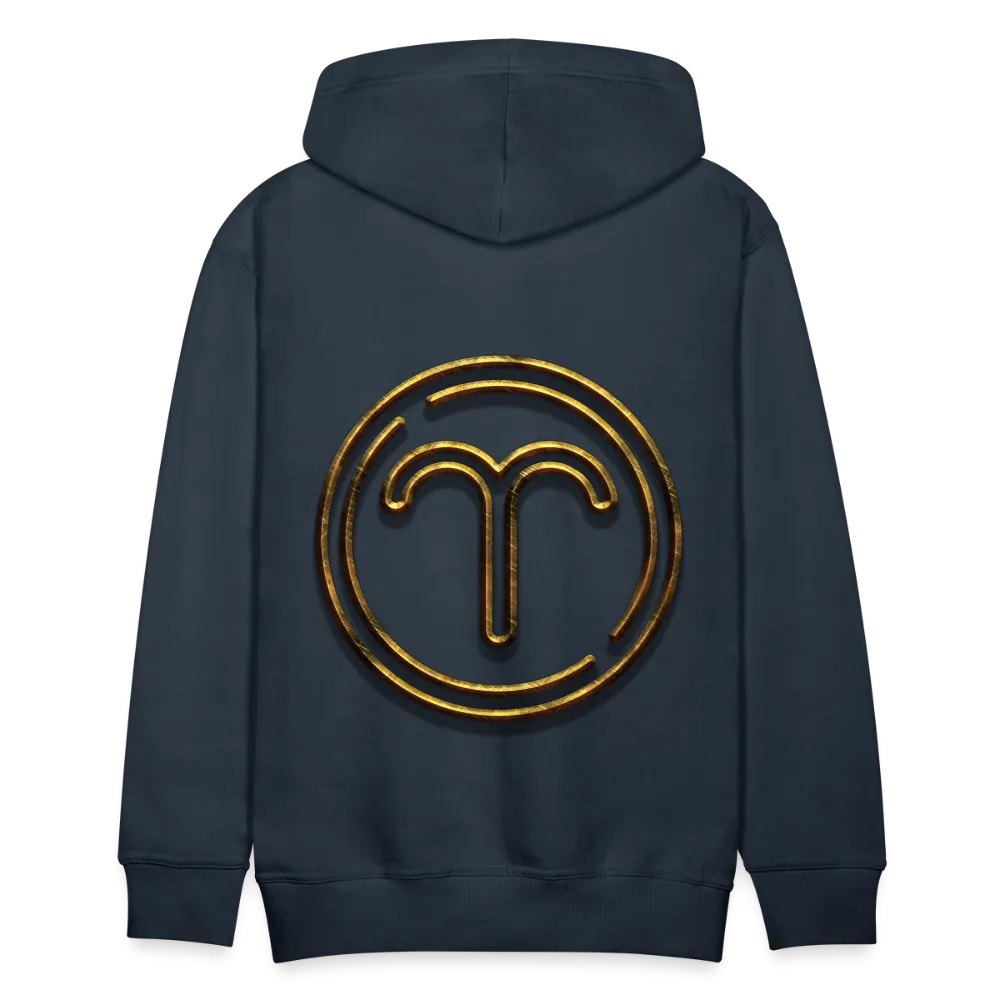 Aries 3D Gold Medallion Men’s Premium Hoodie