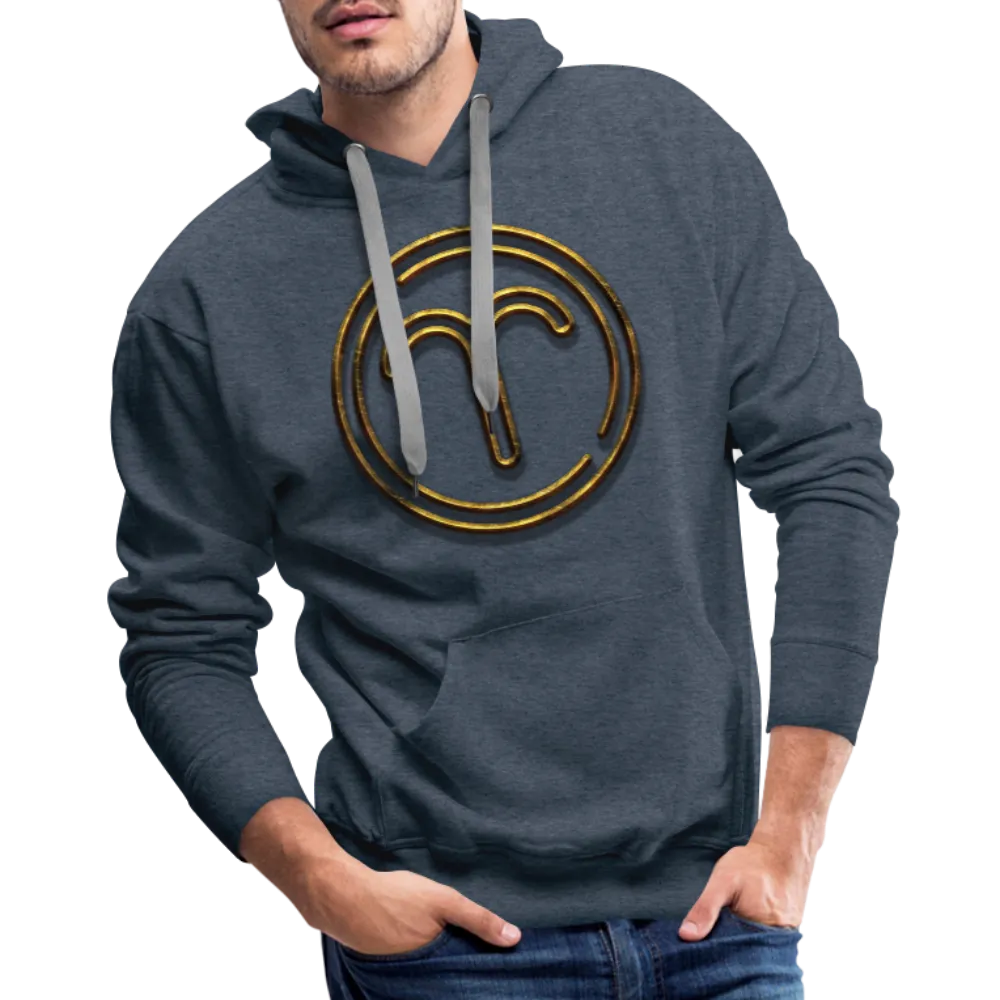 Aries 3D Gold Medallion Men’s Premium Hoodie