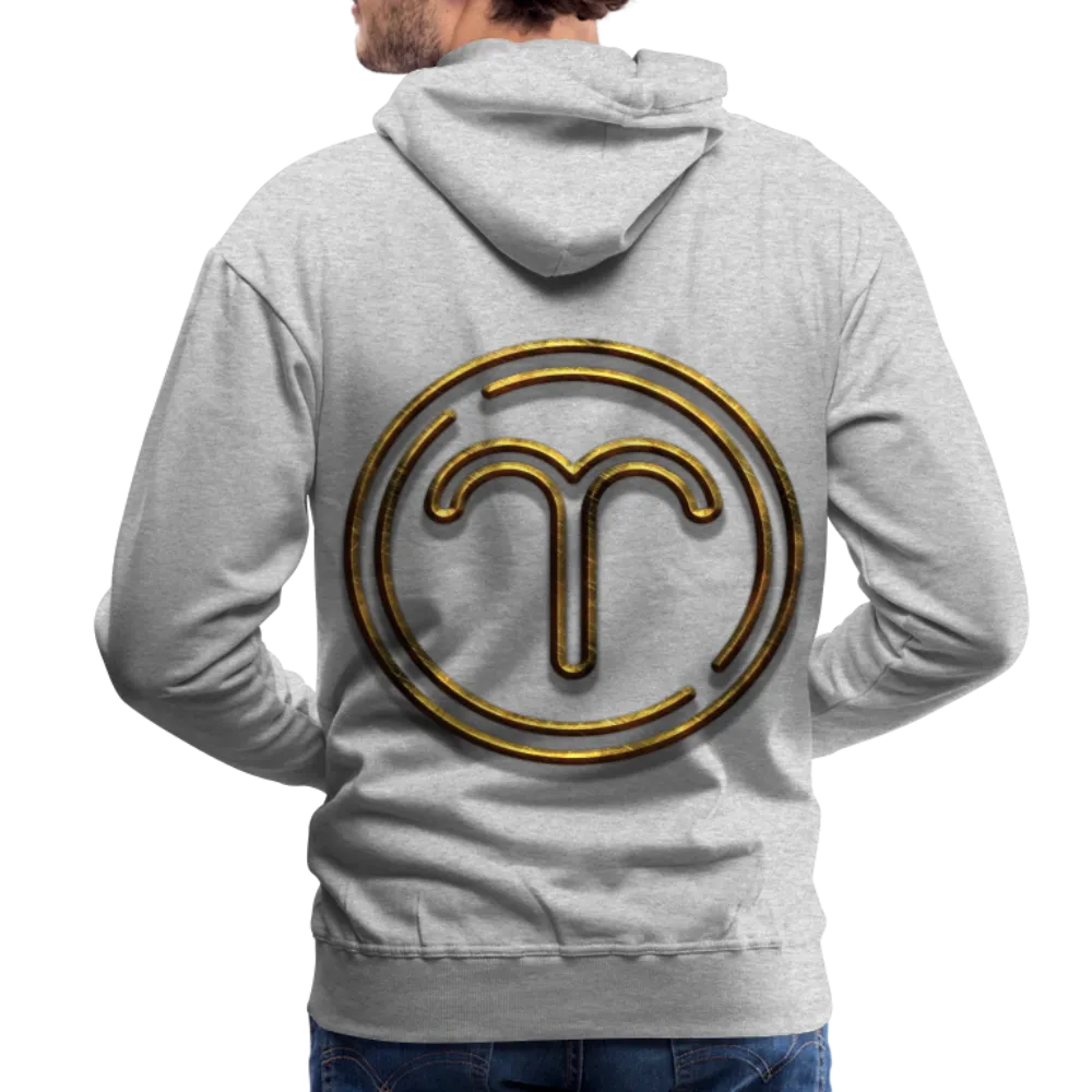 Aries 3D Gold Medallion Men’s Premium Hoodie