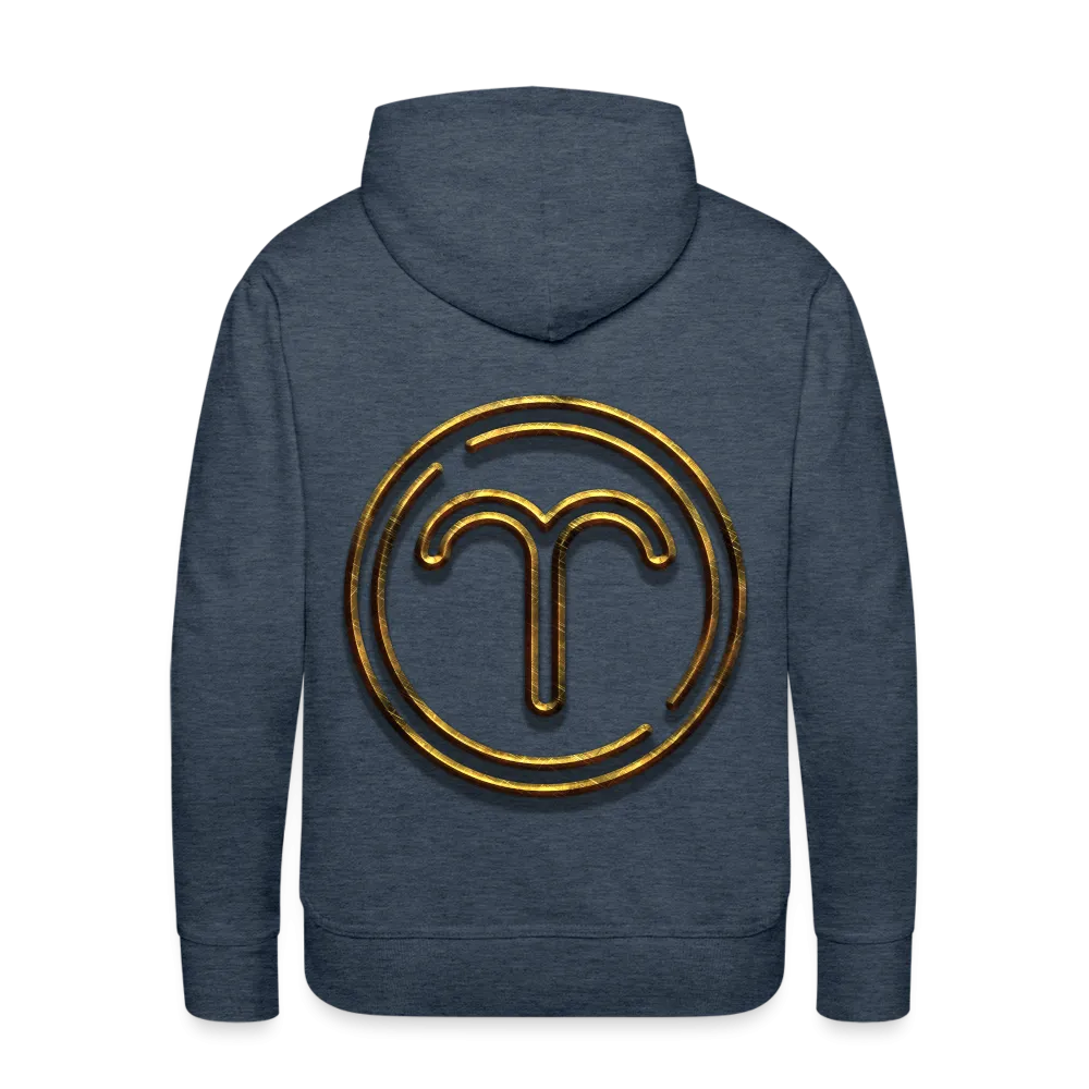 Aries 3D Gold Medallion Men’s Premium Hoodie