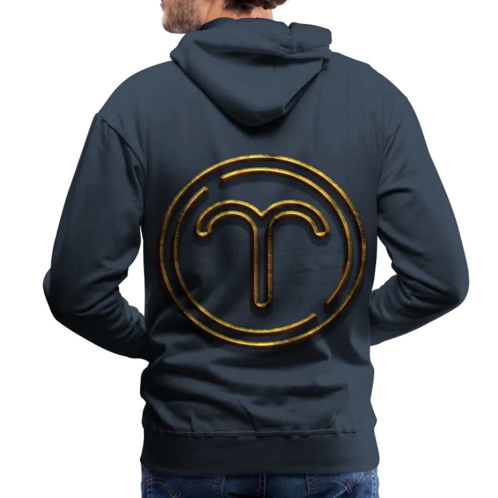 Aries 3D Gold Medallion Men’s Premium Hoodie