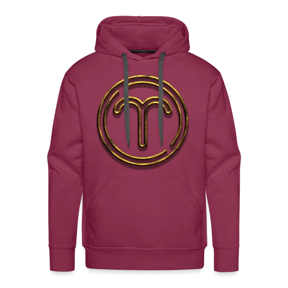 Aries 3D Gold Medallion Men’s Premium Hoodie