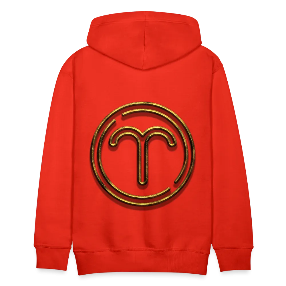 Aries 3D Gold Medallion Men’s Premium Hoodie