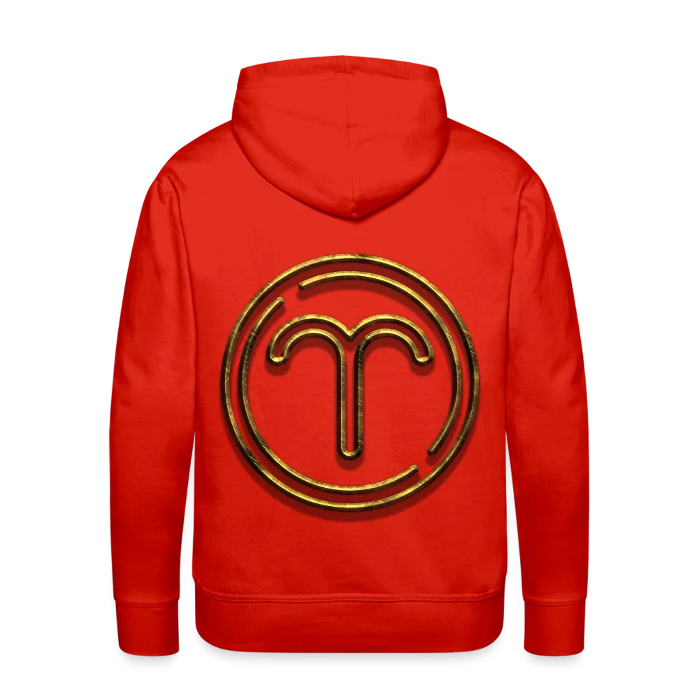 Aries 3D Gold Medallion Men’s Premium Hoodie