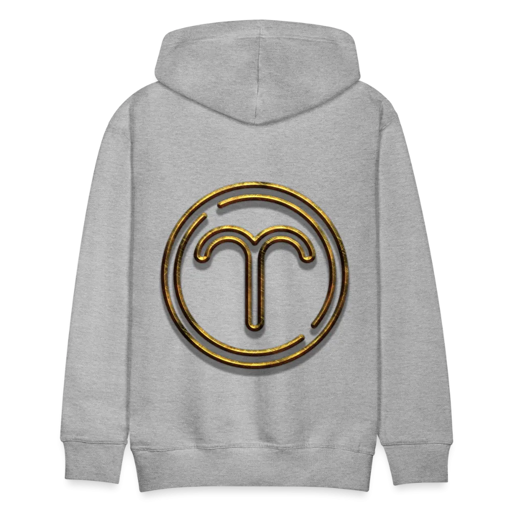 Aries 3D Gold Medallion Men’s Premium Hoodie