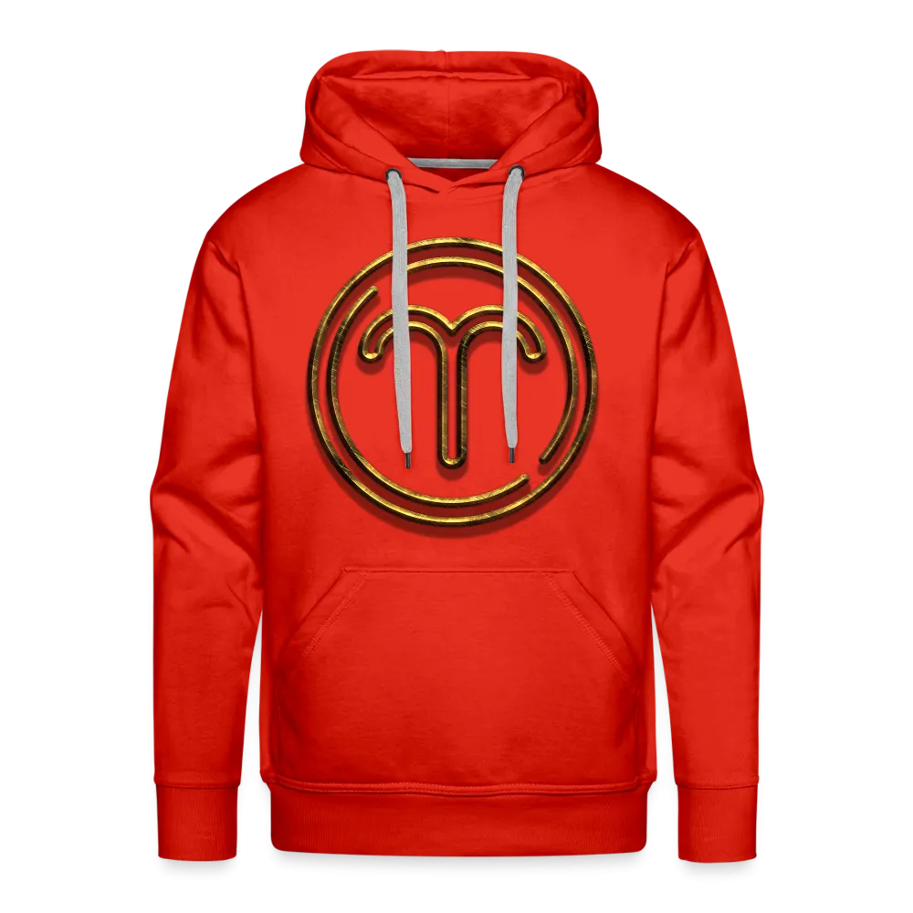 Aries 3D Gold Medallion Men’s Premium Hoodie