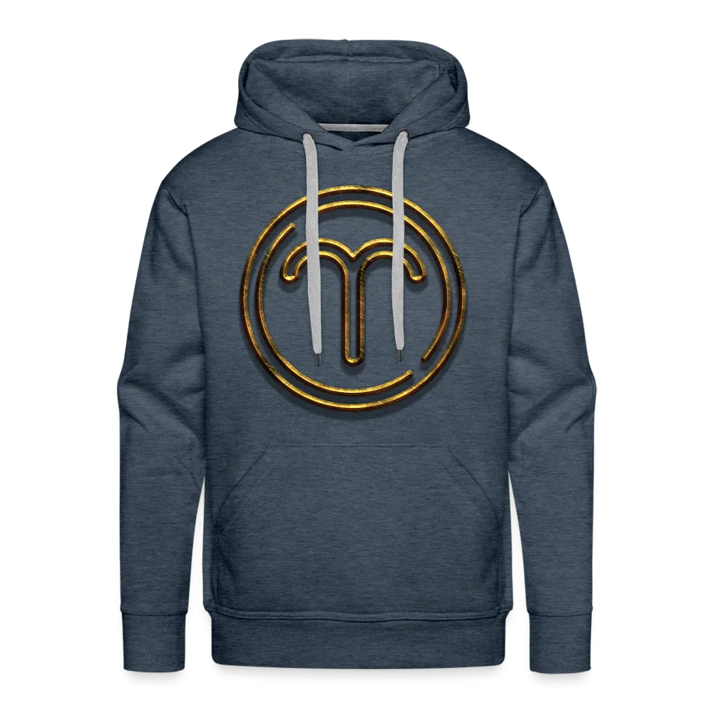 Aries 3D Gold Medallion Men’s Premium Hoodie