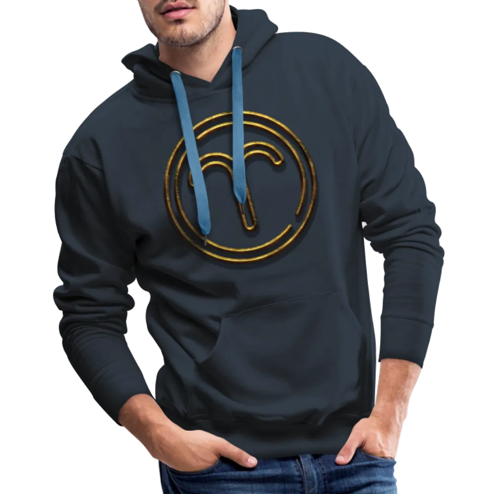 Aries 3D Gold Medallion Men’s Premium Hoodie