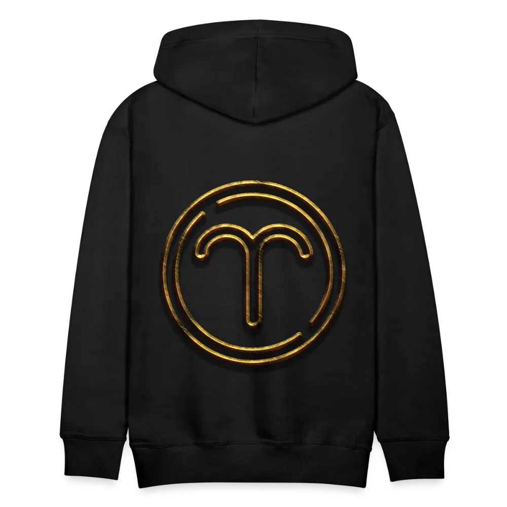 Aries 3D Gold Medallion Men’s Premium Hoodie