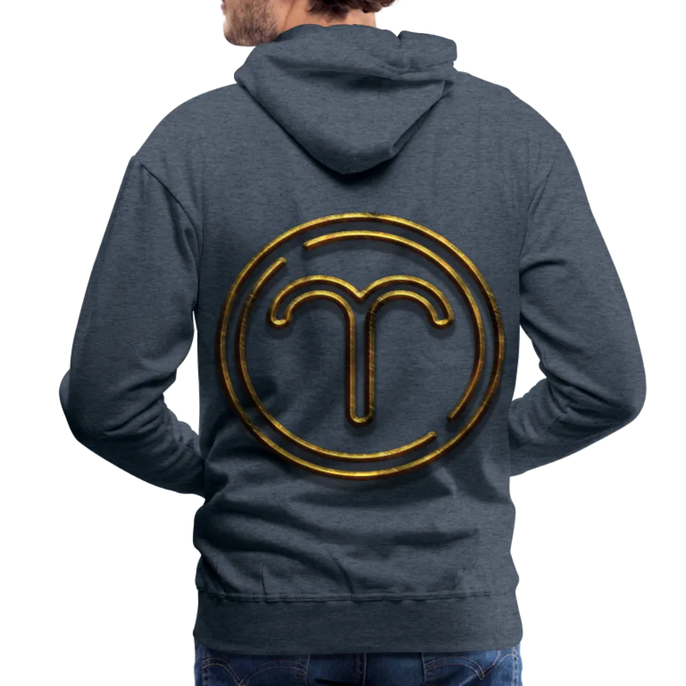 Aries 3D Gold Medallion Men’s Premium Hoodie