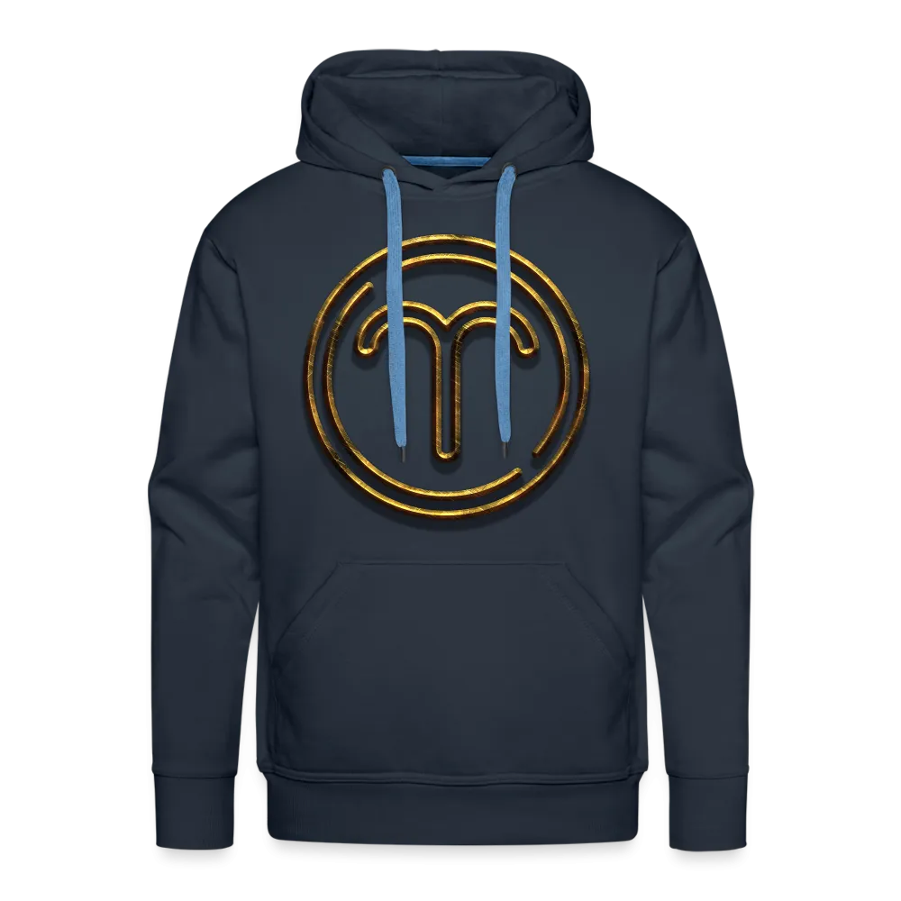 Aries 3D Gold Medallion Men’s Premium Hoodie