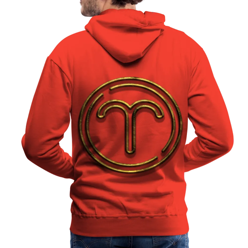 Aries 3D Gold Medallion Men’s Premium Hoodie