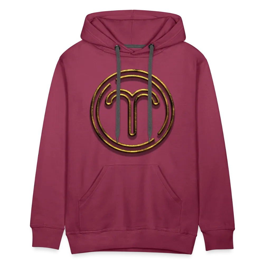 Aries 3D Gold Medallion Men’s Premium Hoodie