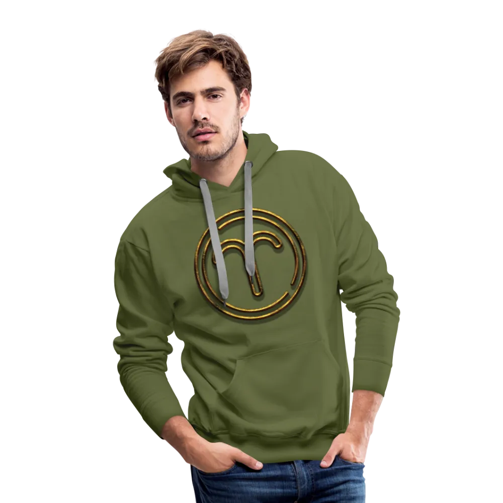 Aries 3D Gold Medallion Men’s Premium Hoodie