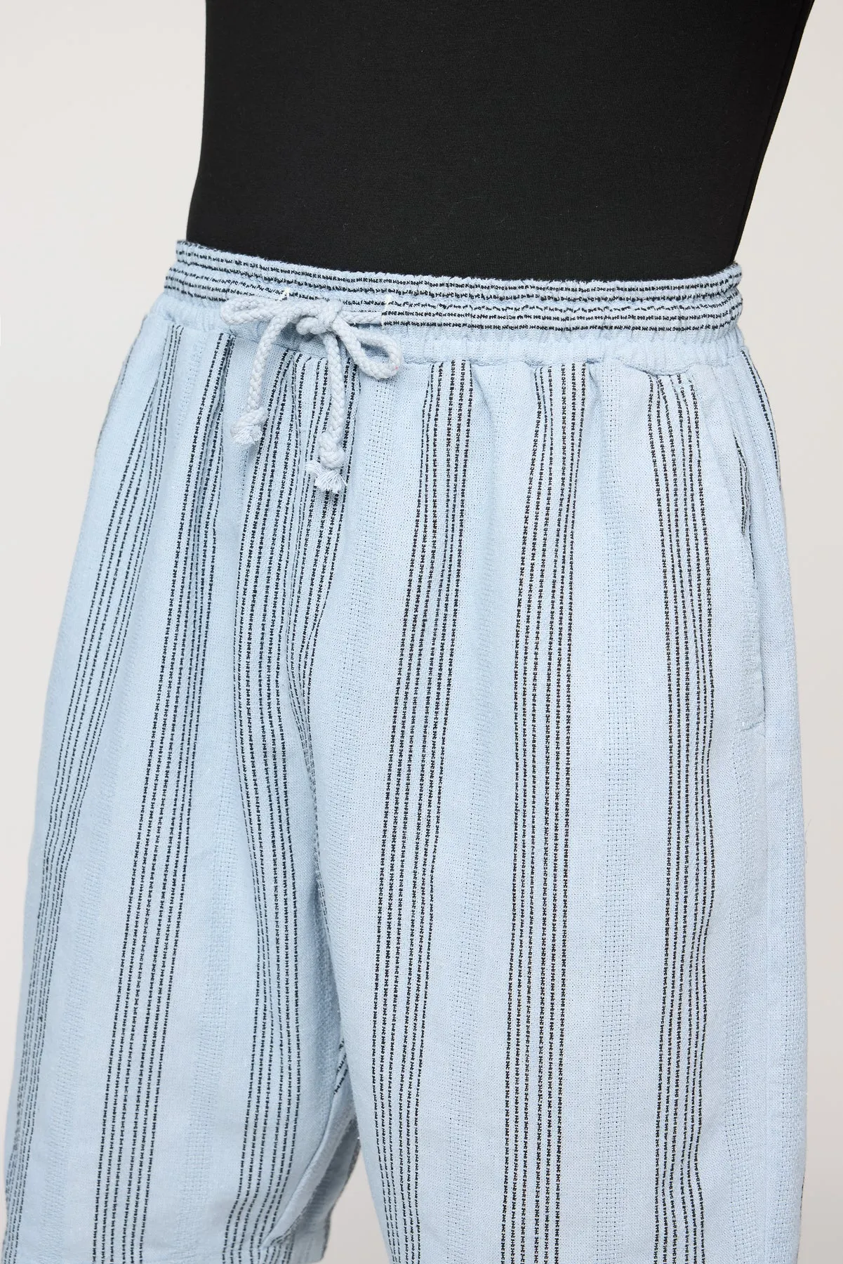 Bright Blue Striped Men's Bermuda Shorts