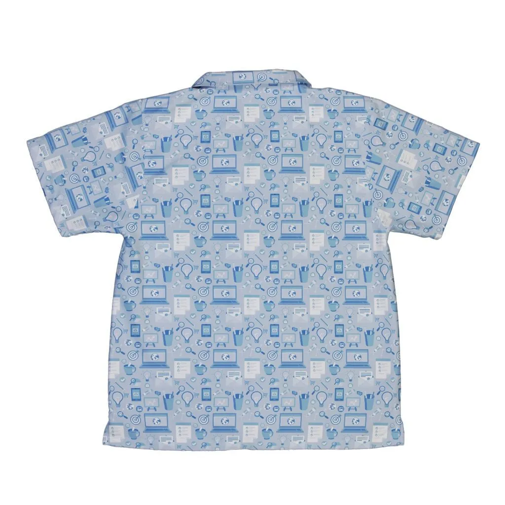 Computer Programmer Life Silver Blue Youth Hawaiian Shirt