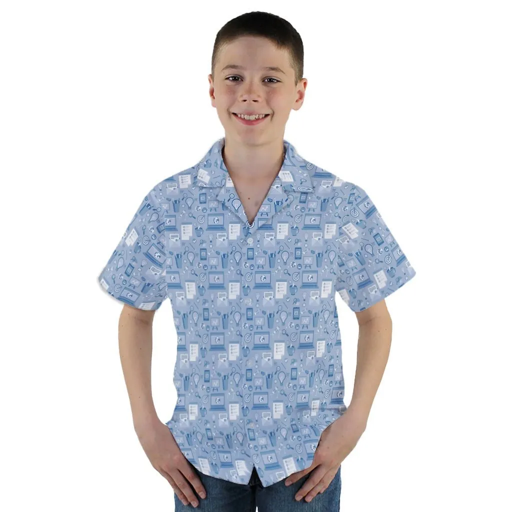 Computer Programmer Life Silver Blue Youth Hawaiian Shirt