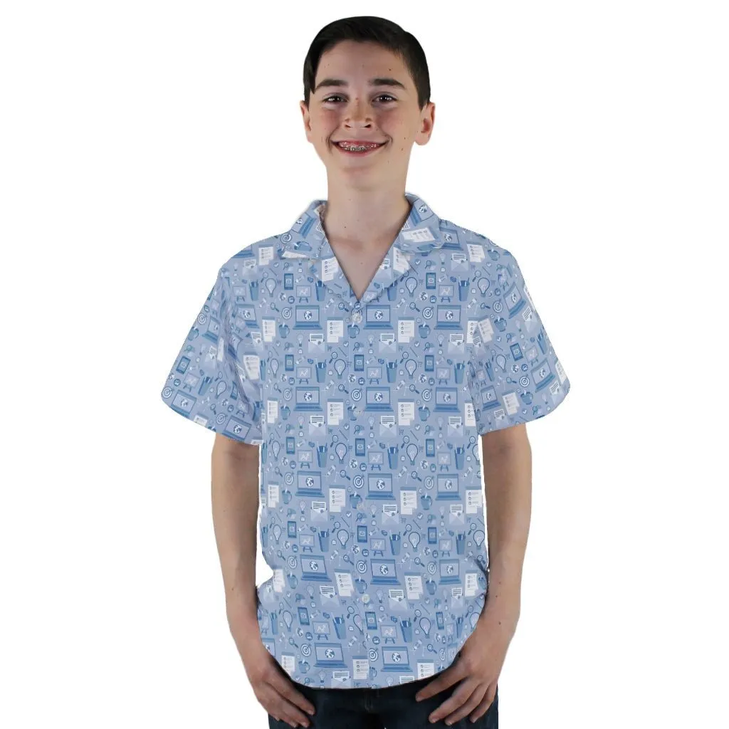 Computer Programmer Life Silver Blue Youth Hawaiian Shirt