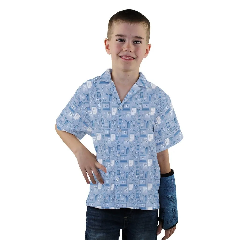 Computer Programmer Life Silver Blue Youth Hawaiian Shirt