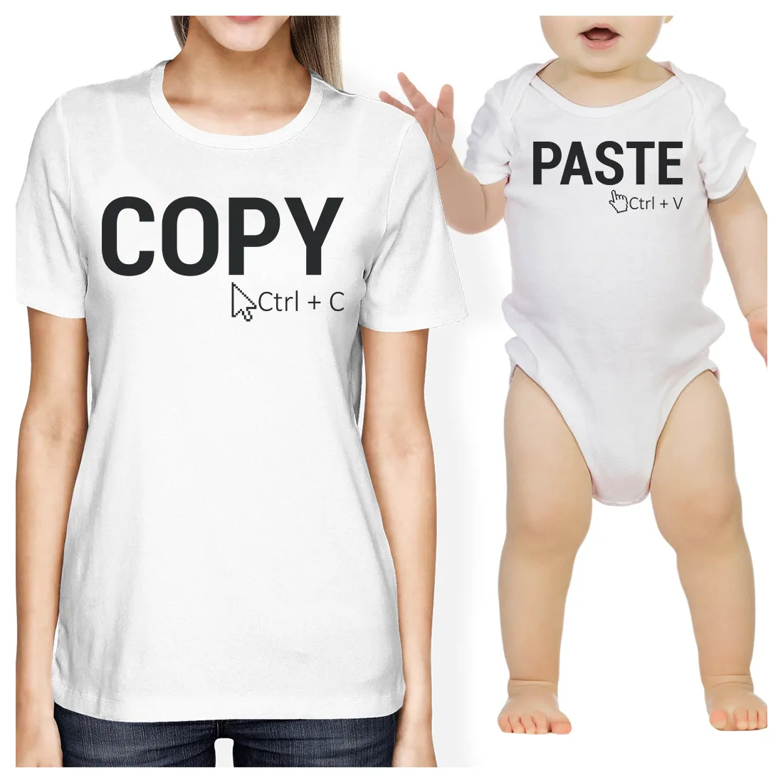 Copy And Paste Mom and Baby Matching Gift T-Shirts For Wife Funny