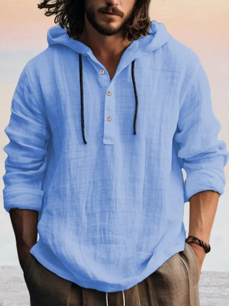 Cozy Cotton Linen Hoodie