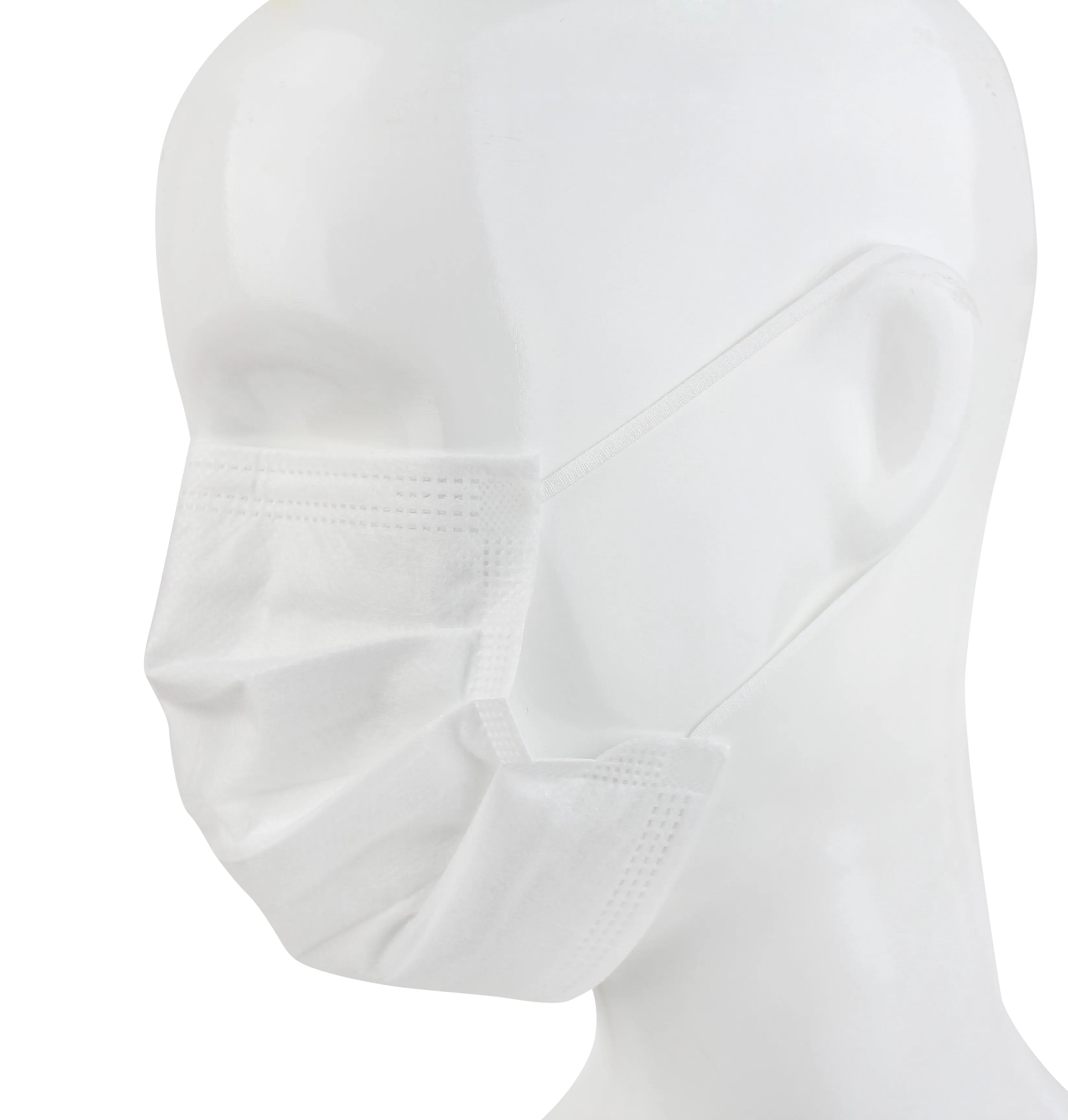 Disposable 3 Ply Face Mask in white, 50 PK (non-medical)