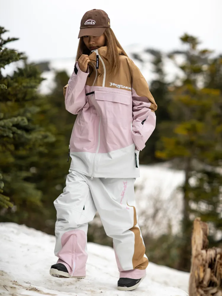 Drysnow Pink Patchwork 3L Ski Jacket - Unisex