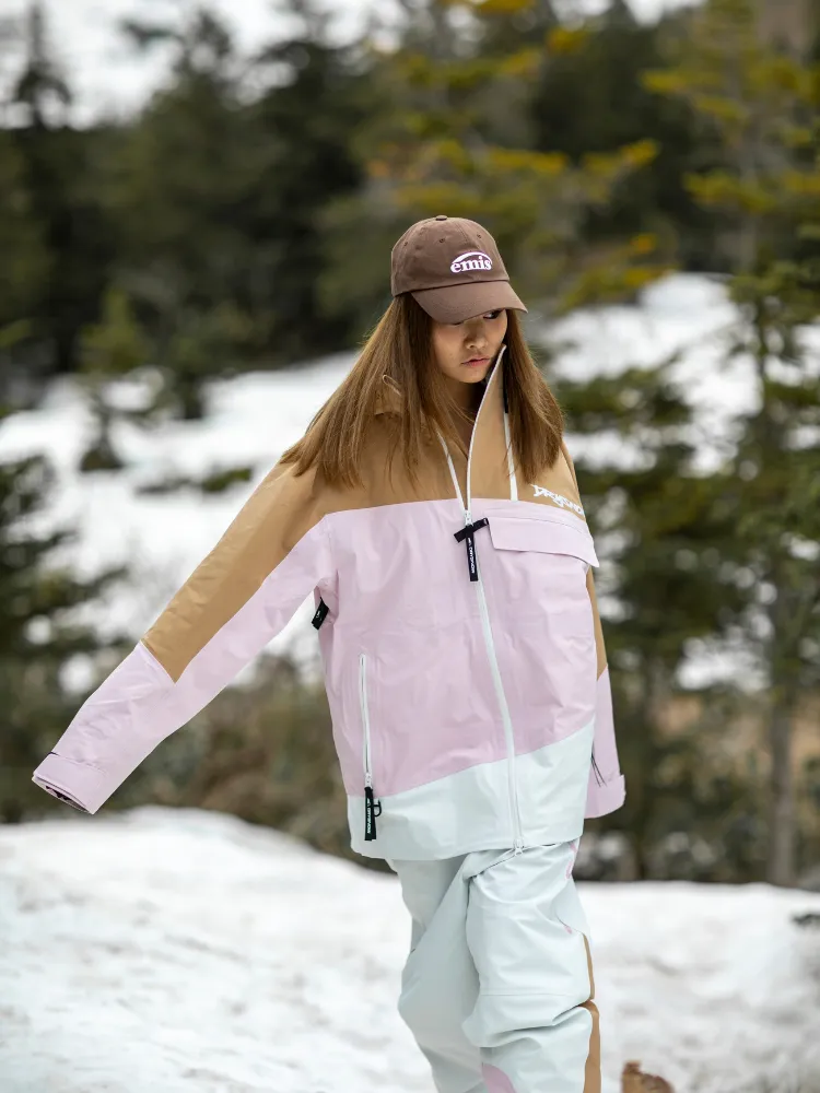 Drysnow Pink Patchwork 3L Ski Jacket - Unisex