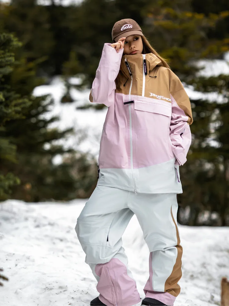 Drysnow Pink Patchwork 3L Ski Jacket - Unisex